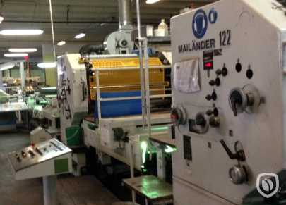 Mailander 122 two colour printing line with UV-oven