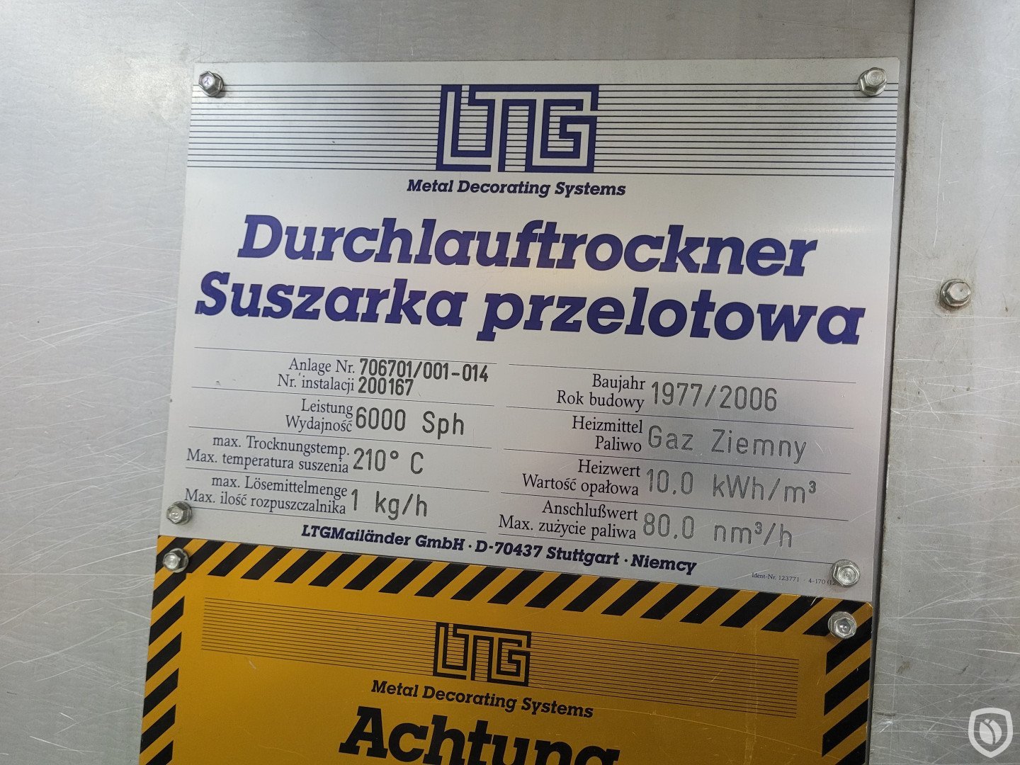 Mailander 122A línea de impresión en tándem con horno de túnel LTG