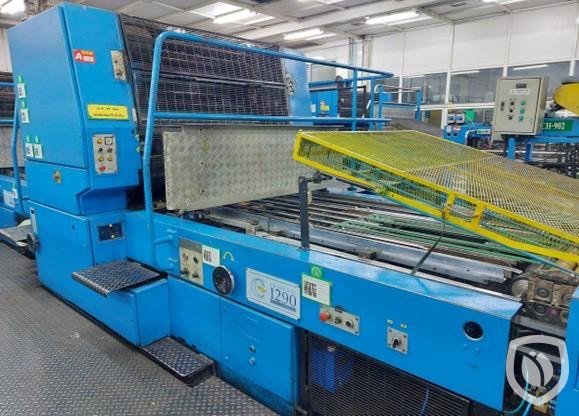 Crabtree 1290 línea de impresión con barnizadora en línea y LTG horno túnel
