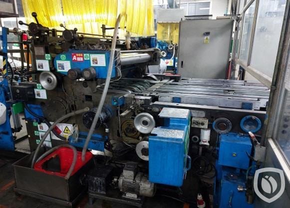 Crabtree 1290 línea de impresión con barnizadora en línea y LTG horno túnel