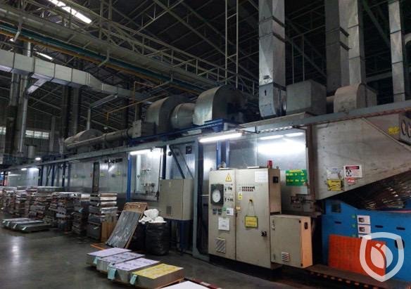 Crabtree 1290 línea de impresión con barnizadora en línea y LTG horno túnel